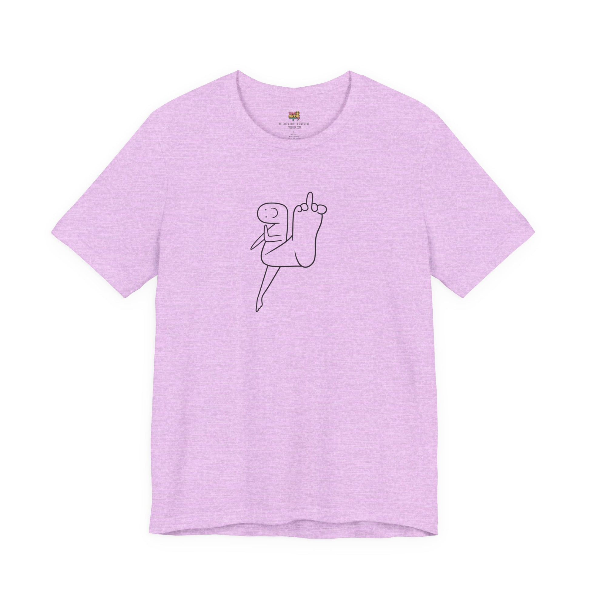 "Mood" Minimalist Graphic Tee – Ironic Middle Finger Doodle Streetwear T-Shirt