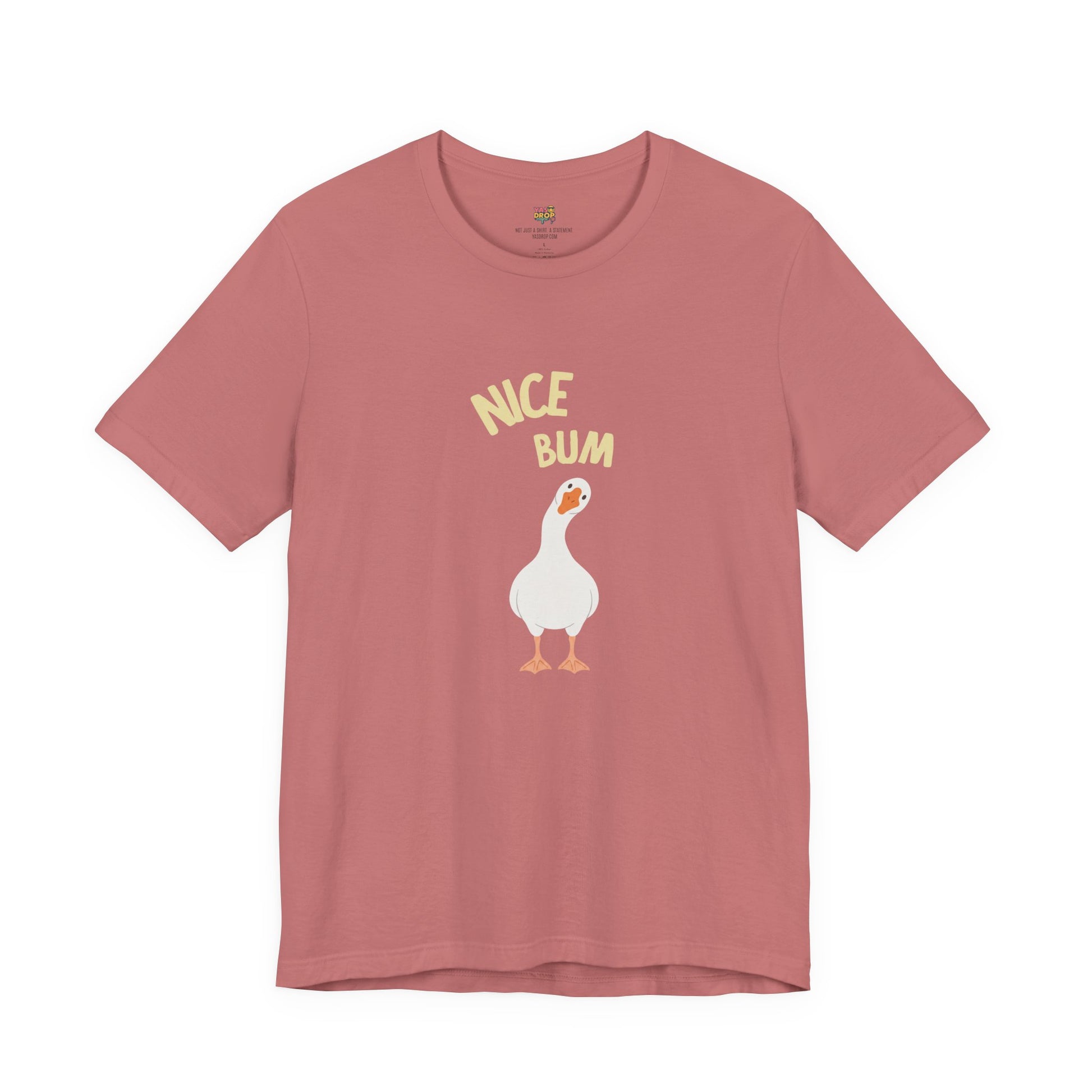 "Nice Bum" Silly Goose Graphic Tee – Ironic Minimalist Streetwear