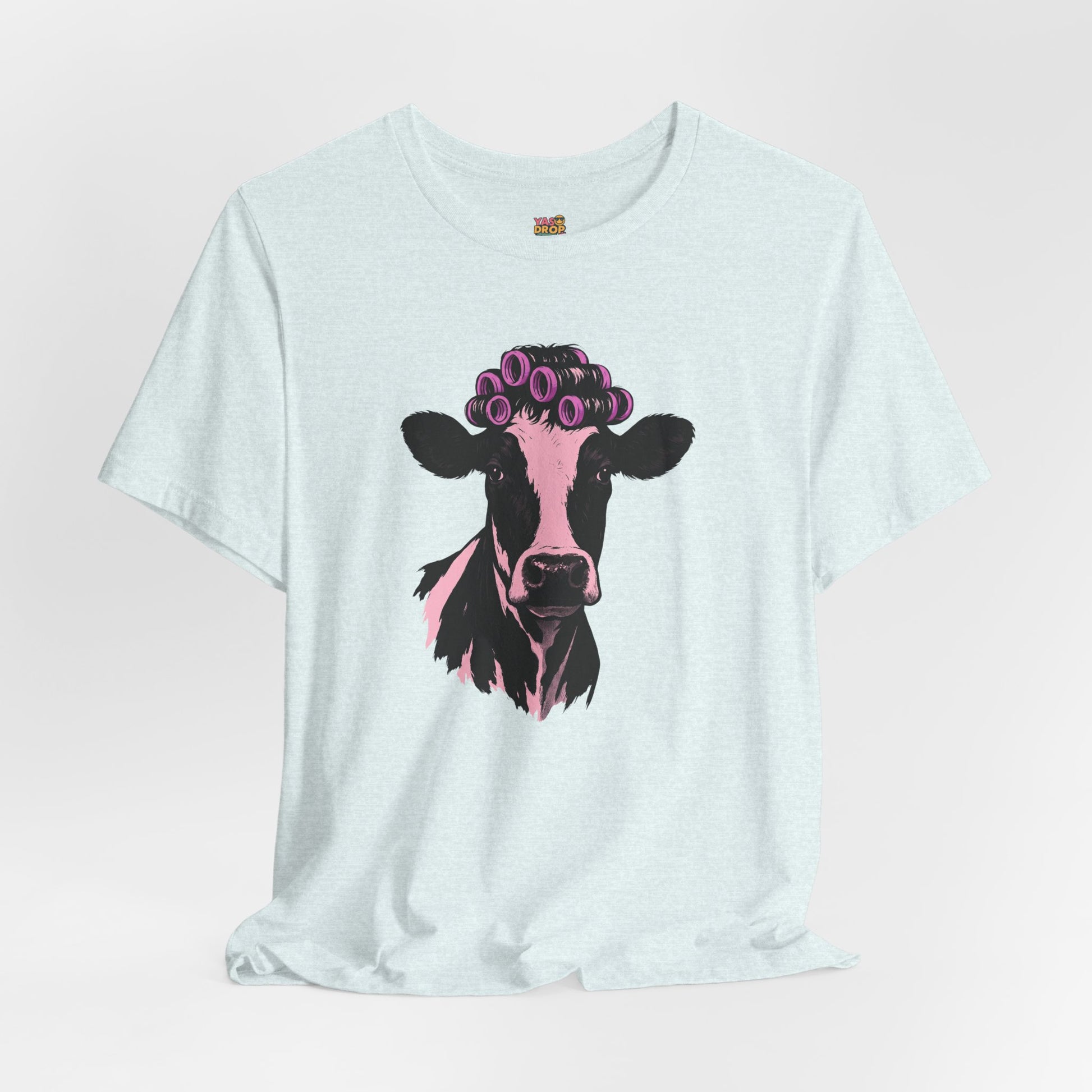 "In My Lane" Cow in Rollers Graphic Tee – Aesthetic Ironic Minimalist Streetwear