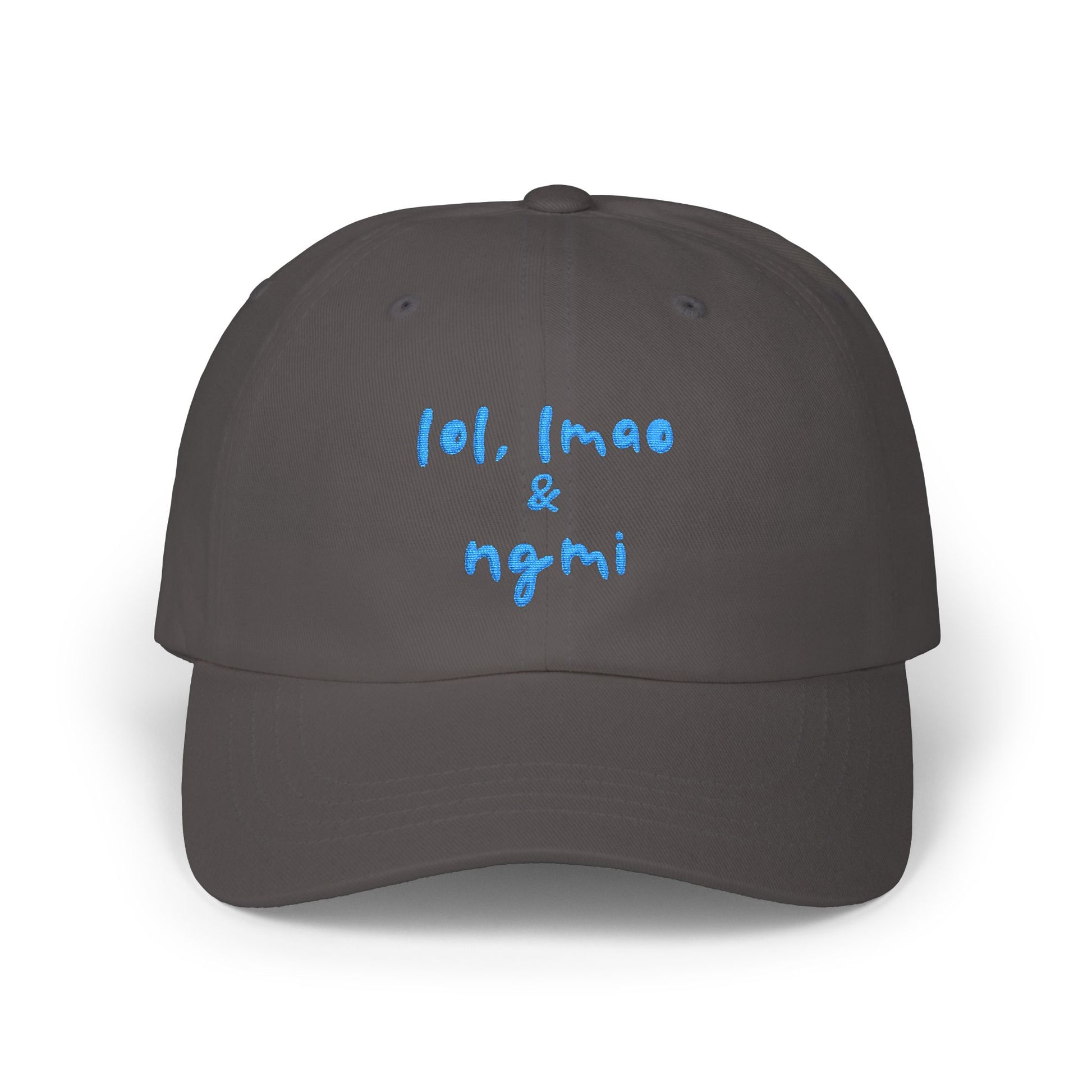Premium Quality "lol, lmao & ngmi" Embroidered Dad Hat – Ironic Internet Culture Meme Baseball Cap