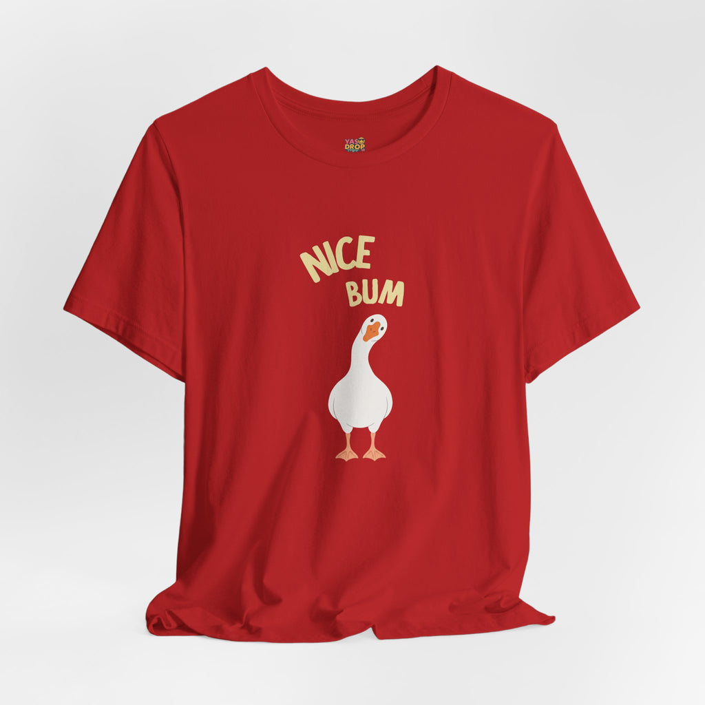 "Nice Bum" Silly Goose Graphic Tee – Ironic Minimalist Streetwear
