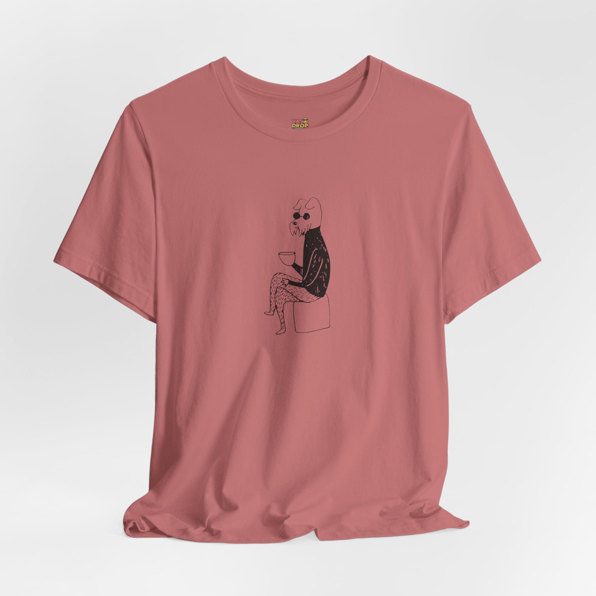 "Unbothered" Minimalist Hipster Dog Graphic Tee – Lofi Aesthetic Streetwear