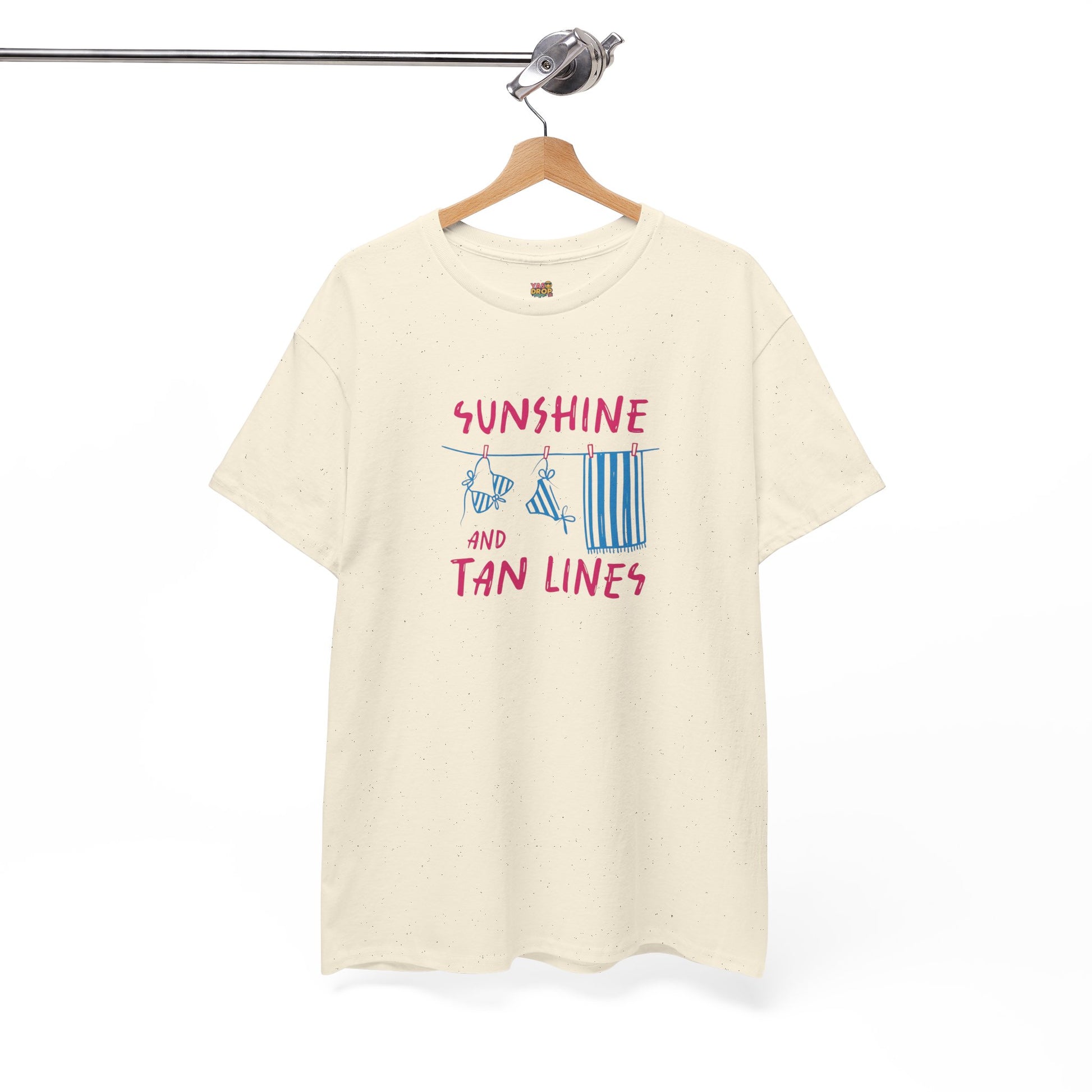 Sunshine and Tan Lines T-Shirt - Aesthetic Summer Vibe Graphic Tee