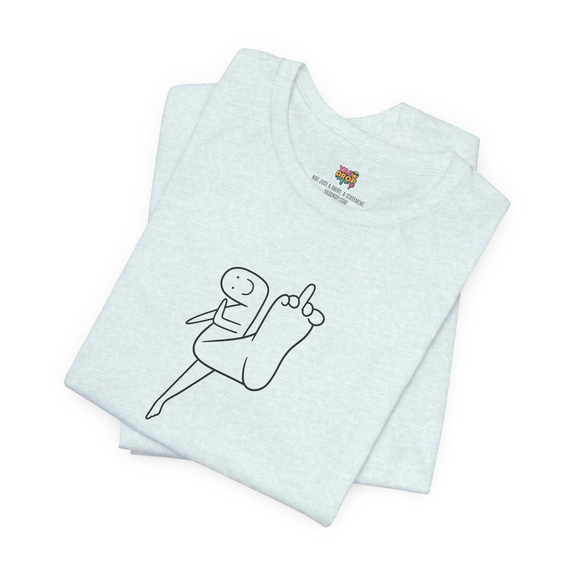 "Mood" Minimalist Graphic Tee – Ironic Middle Finger Doodle Streetwear T-Shirt