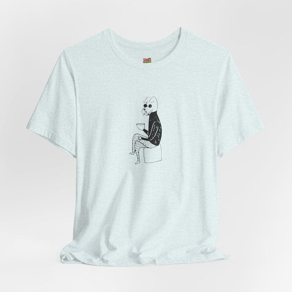 "Unbothered" Minimalist Hipster Dog Graphic Tee – Lofi Aesthetic Streetwear