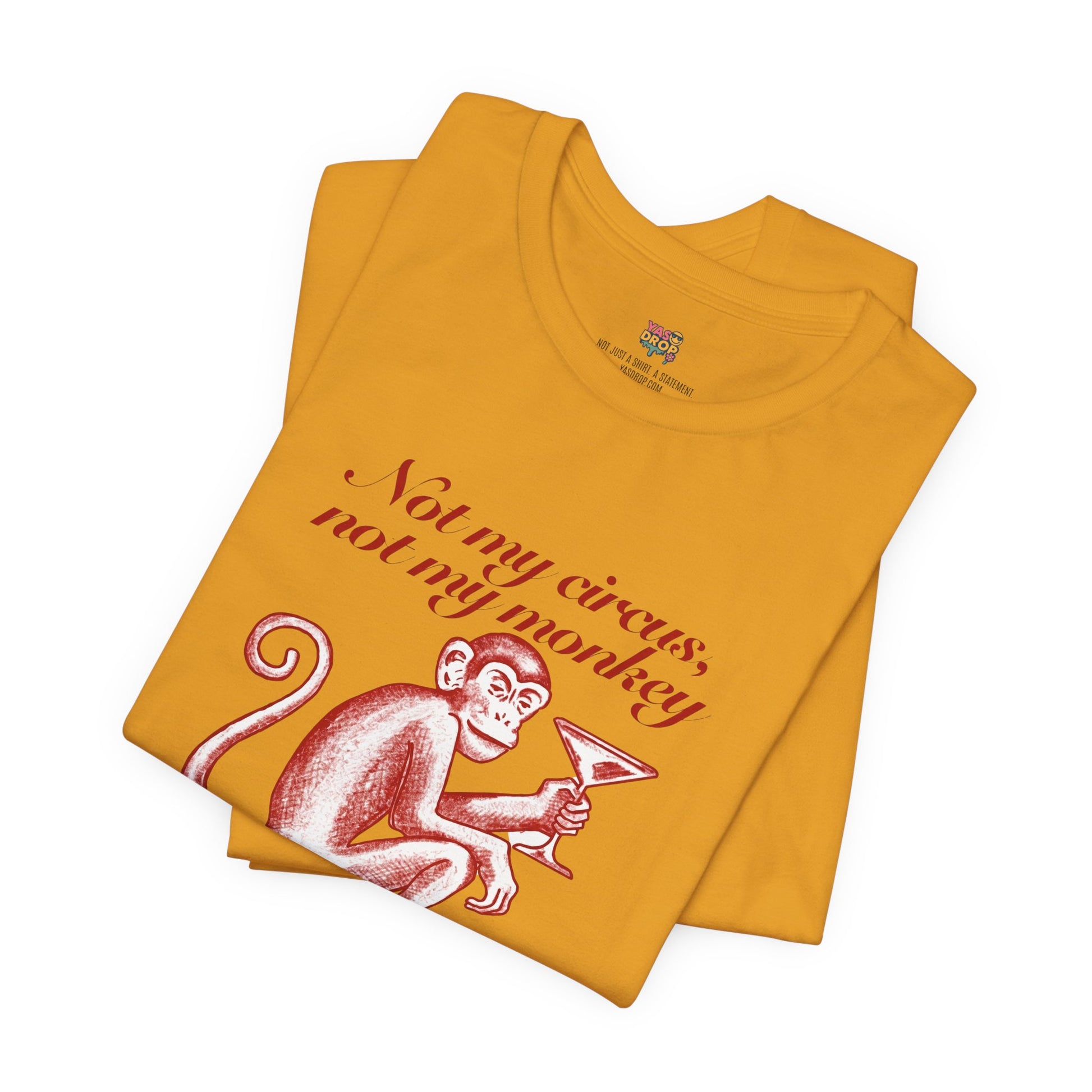 Not My Circus Not My Monkey Graphic Tee - Ironic Vintage Streetwear T-Shirt