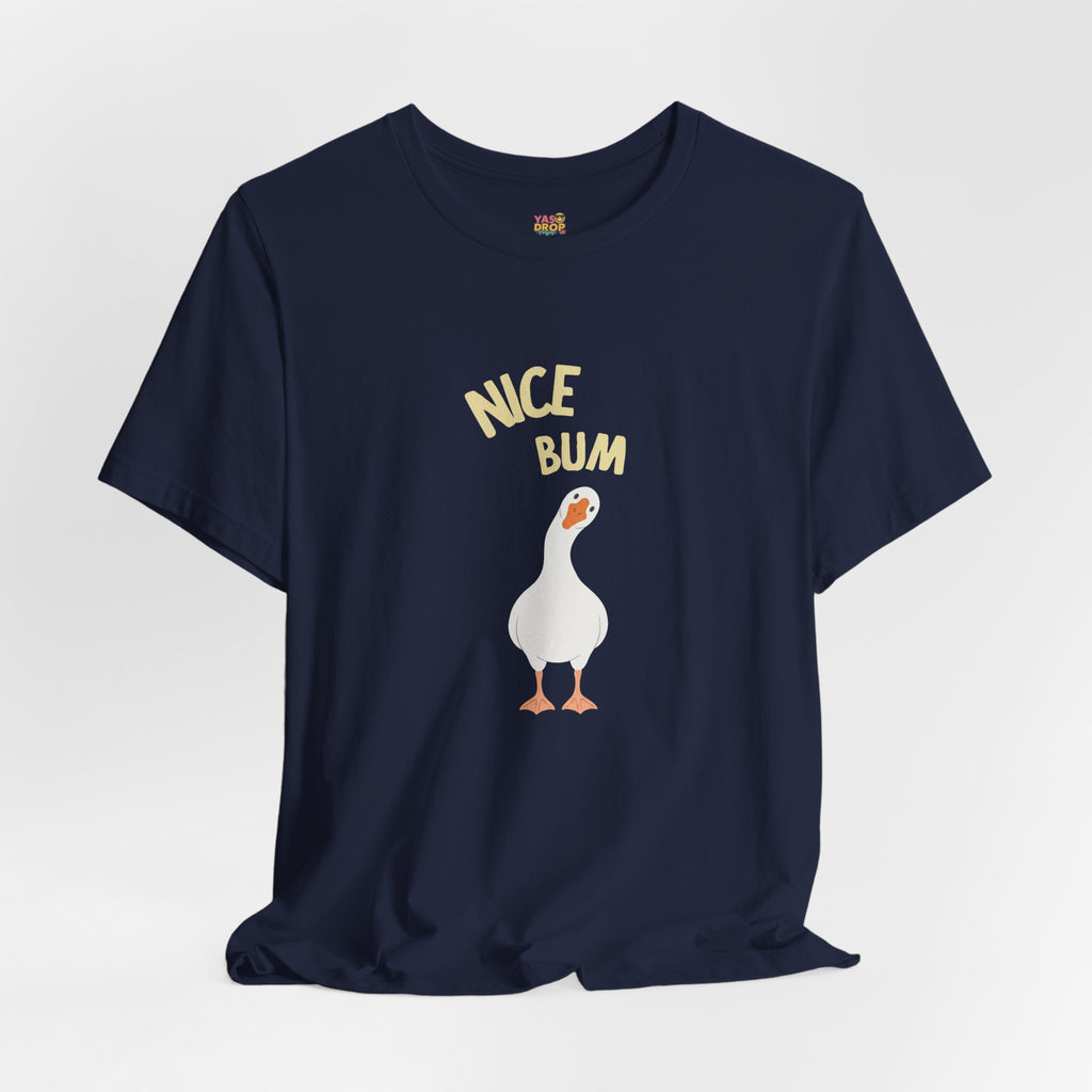"Nice Bum" Silly Goose Graphic Tee – Ironic Minimalist Streetwear