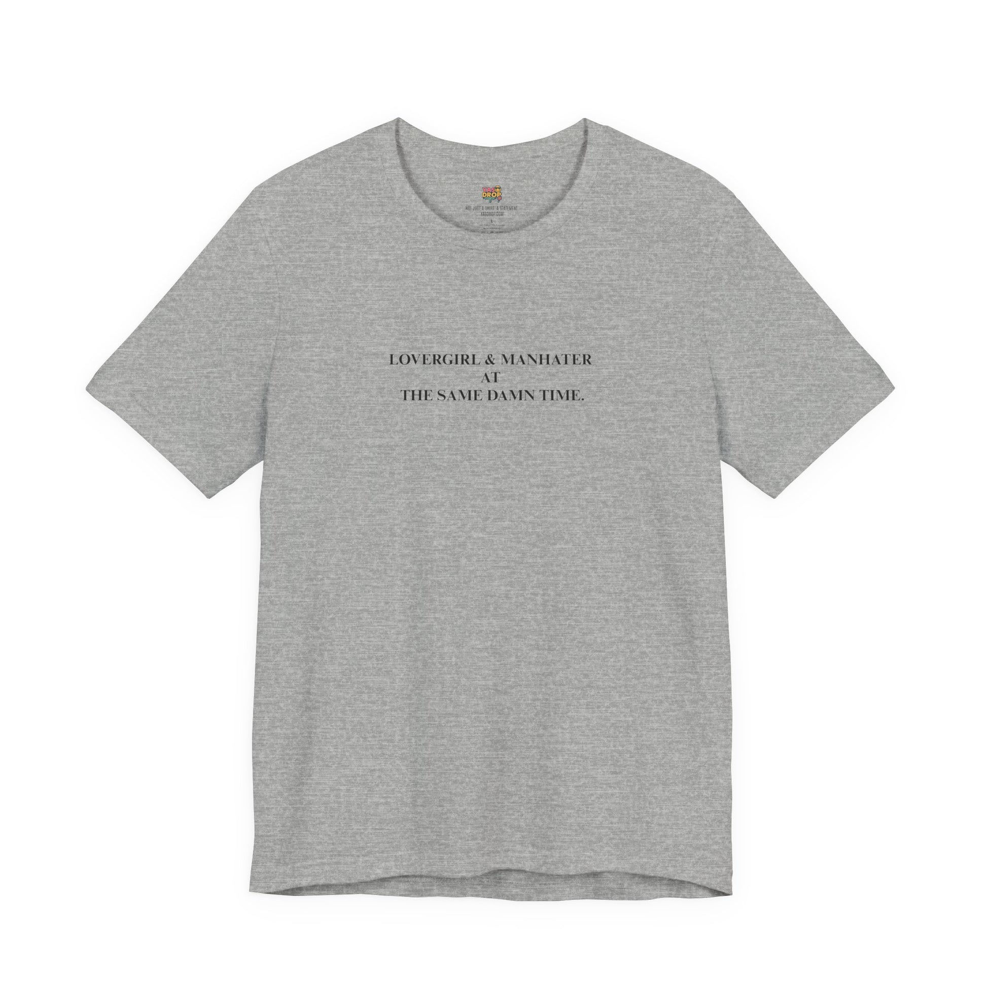"Lovergirl & Manhater" Ironic Minimalist Graphic Tee