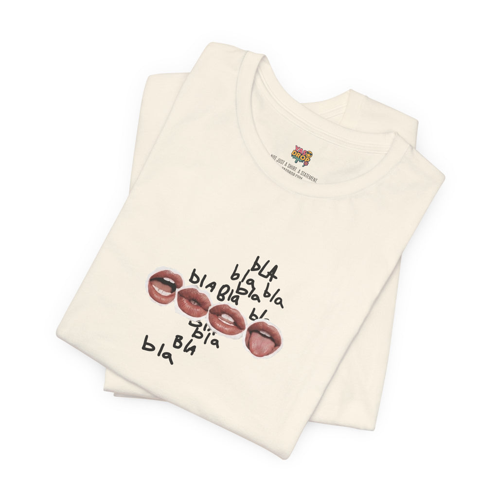 "Bla Bla Bla" Graphic Tee – Ironic Minimalism Streetwear T-Shirt