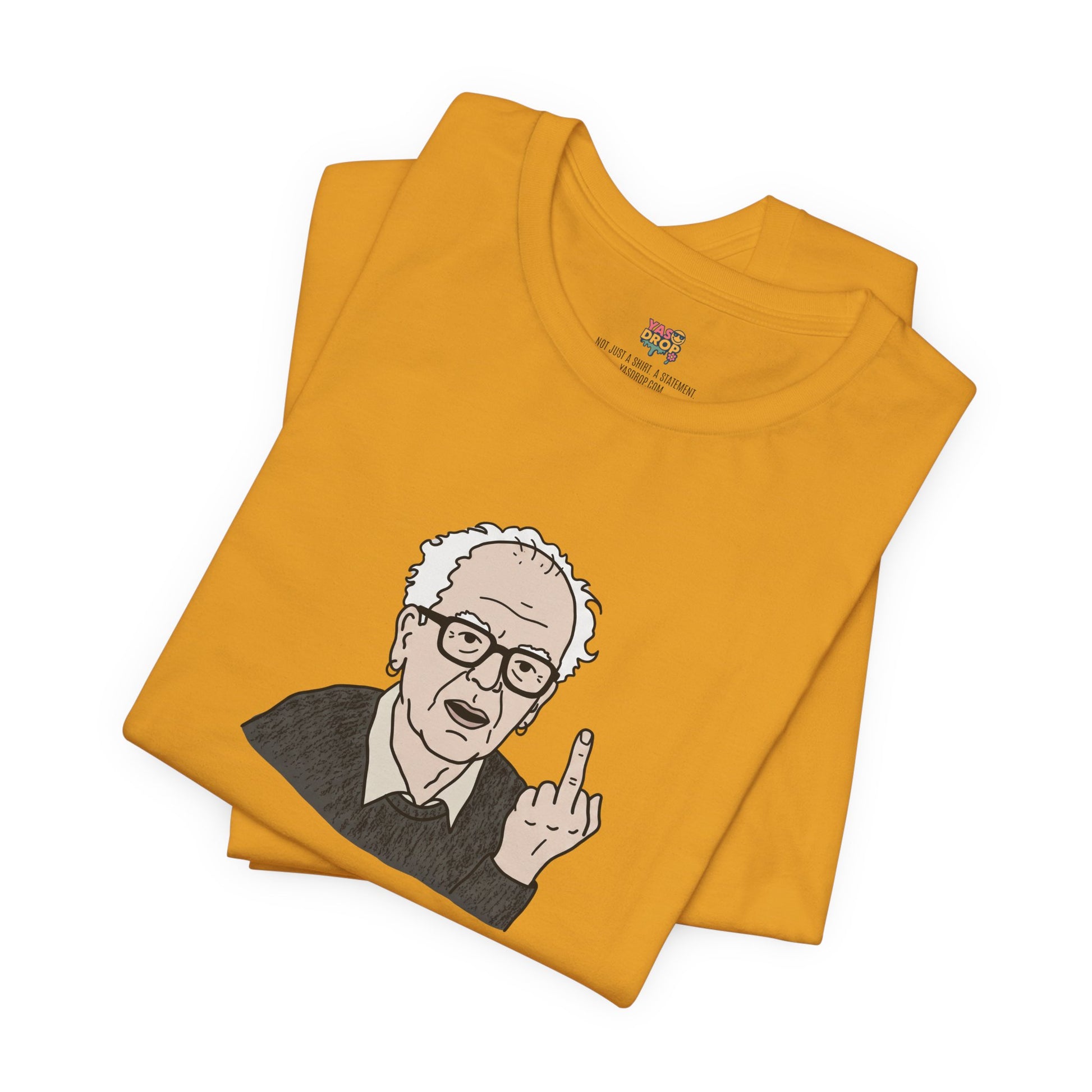 Grumpy Old Man Middle Finger Graphic Tee – Ironic Minimalist Aesthetic Streetwear T-Shirt