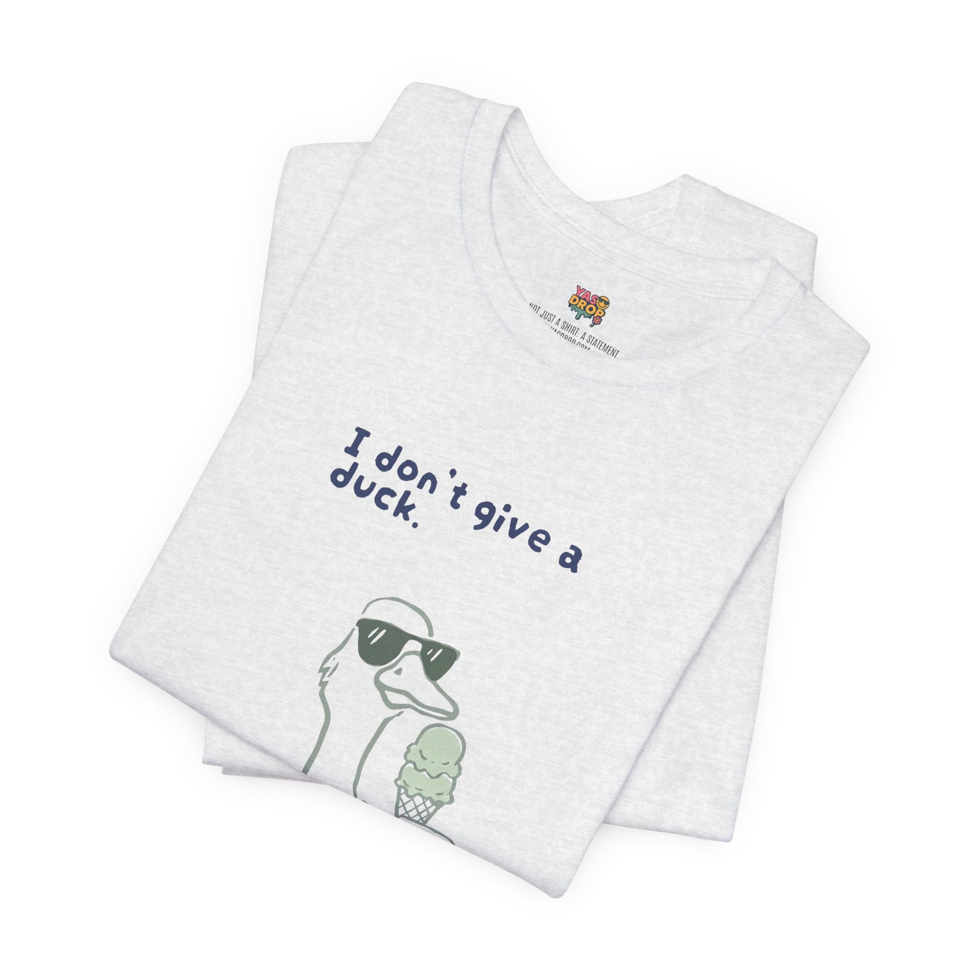 I Don't Give A Duck Graphic Tee – Ironic Minimalist Streetwear T-Shirt