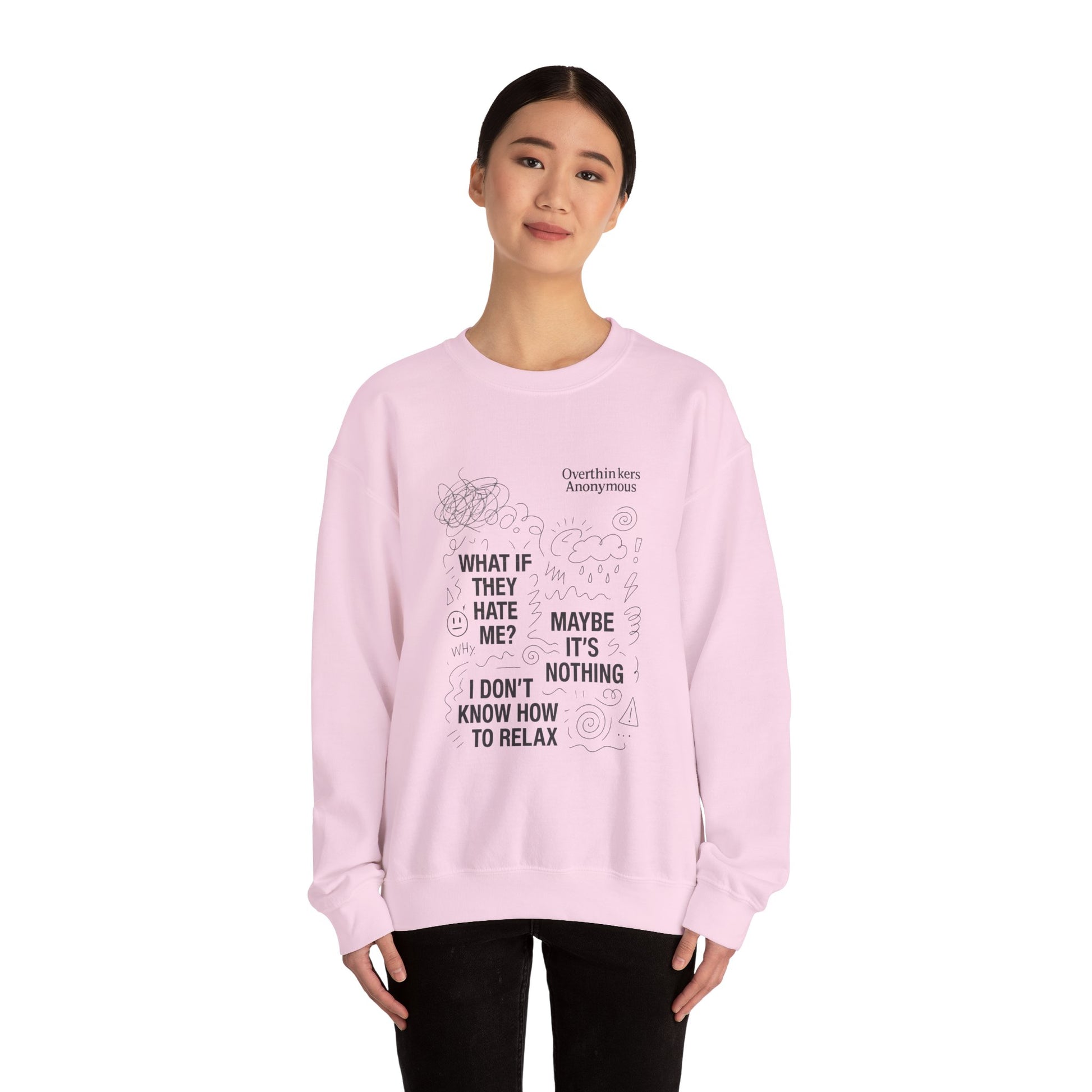 Overthinkers Anonymous Sweatshirt – Relatable Mental Health Streetwear