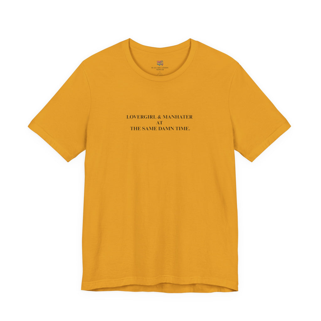 "Lovergirl & Manhater" Ironic Minimalist Graphic Tee