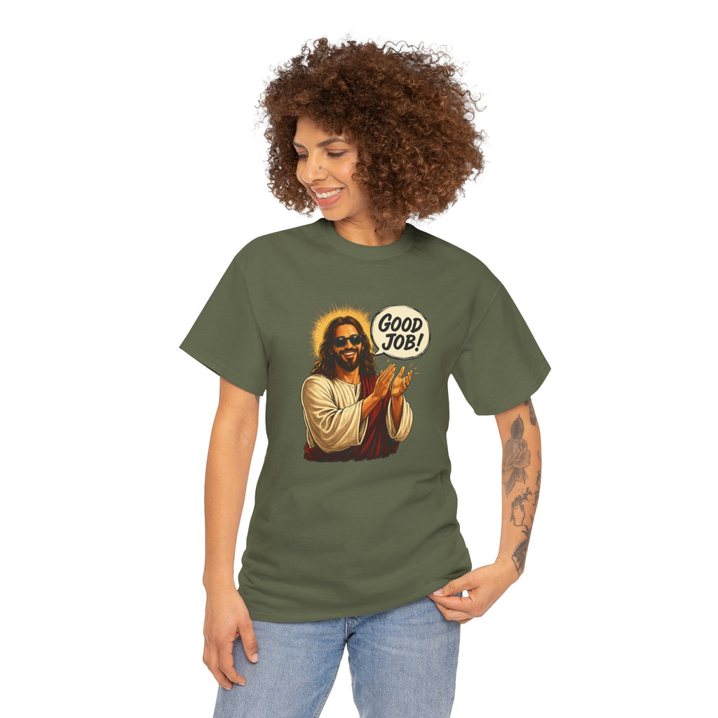 The "Good Job" Savior Graphic Tee – Ironic Streetwear / Retro Aesthetic Unisex Shirt