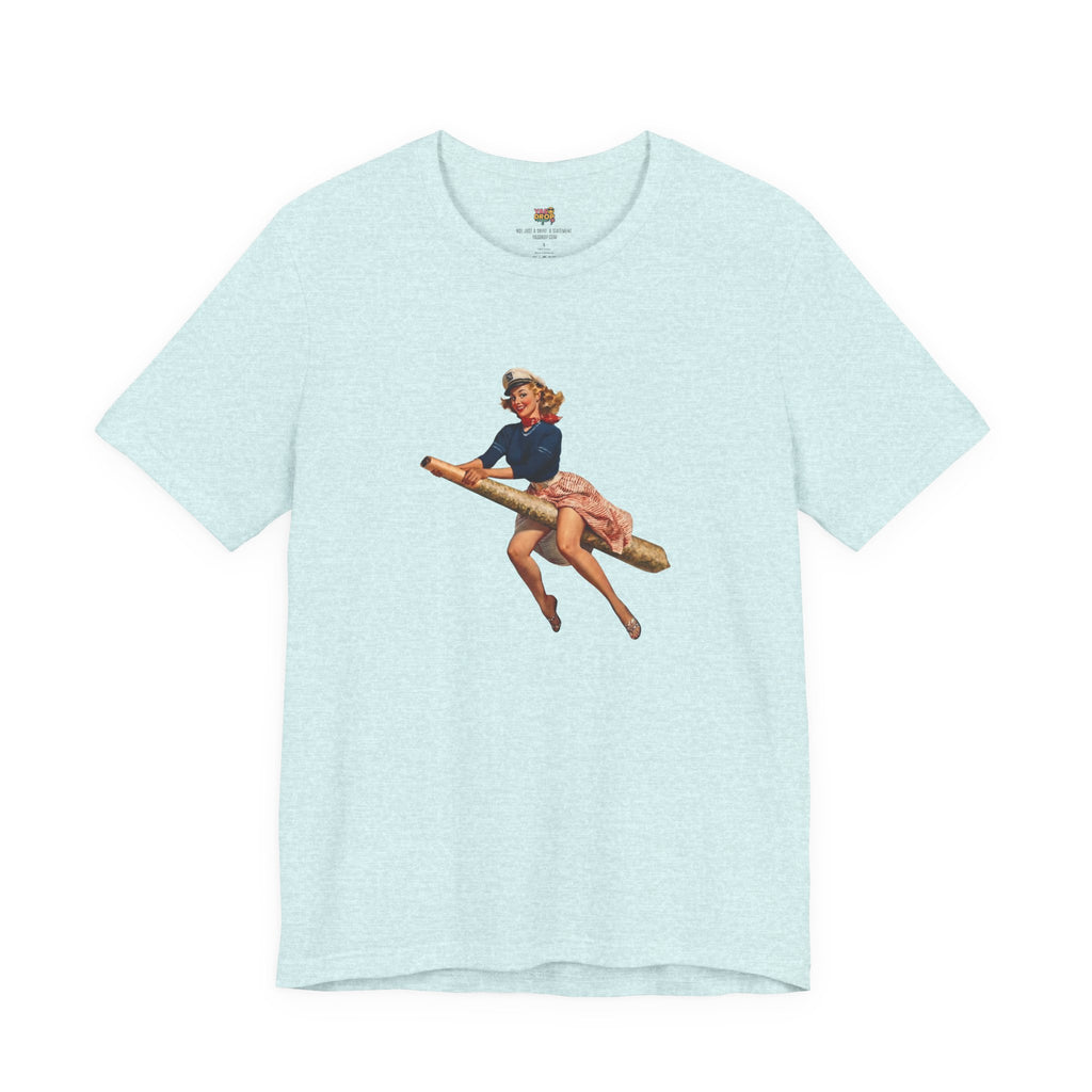 Retro Pin-Up Graphic Tee - Ironic Vintage Streetwear T-Shirt