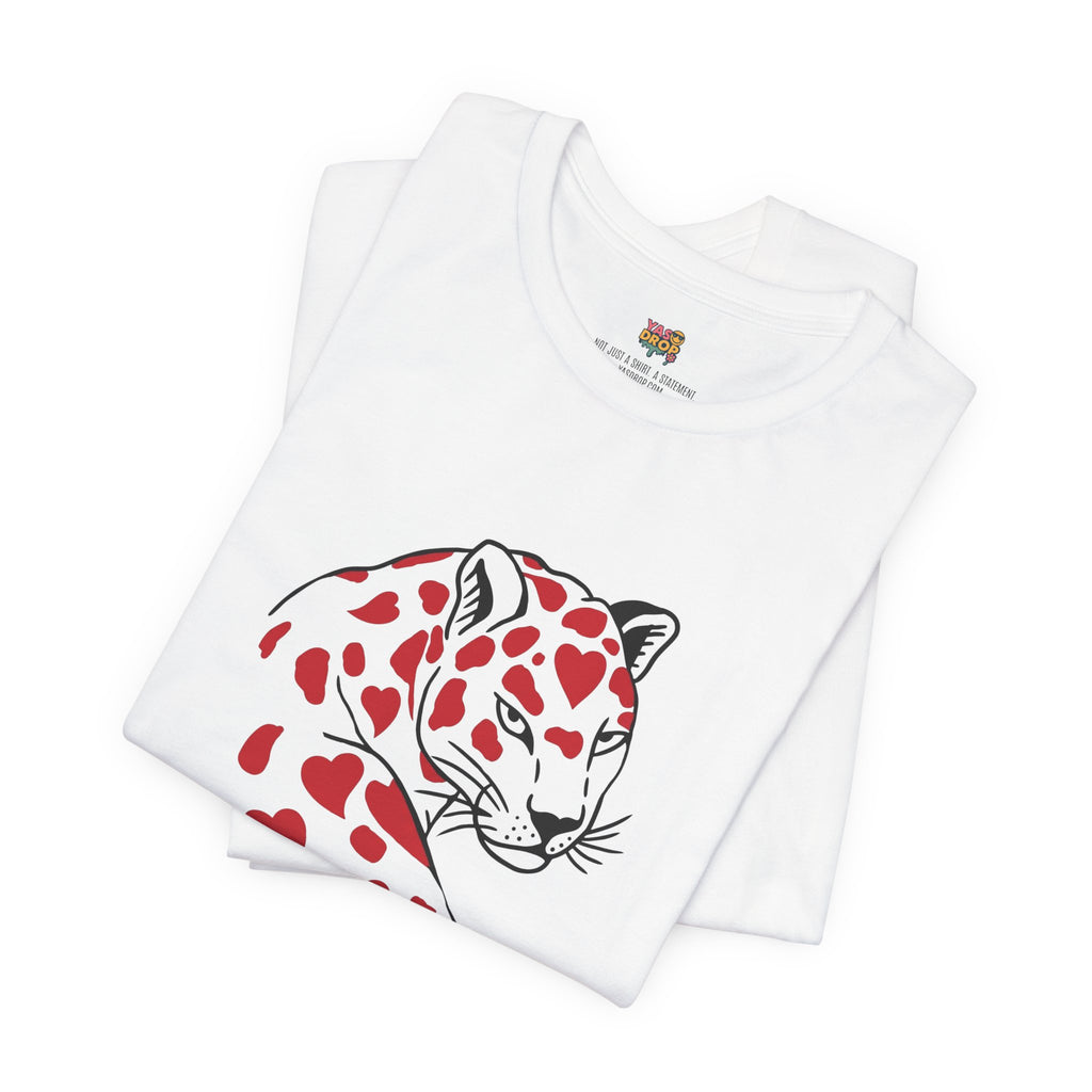 Heart Spot Leopard Graphic Tee - Aesthetic Indie Streetwear T-Shirt