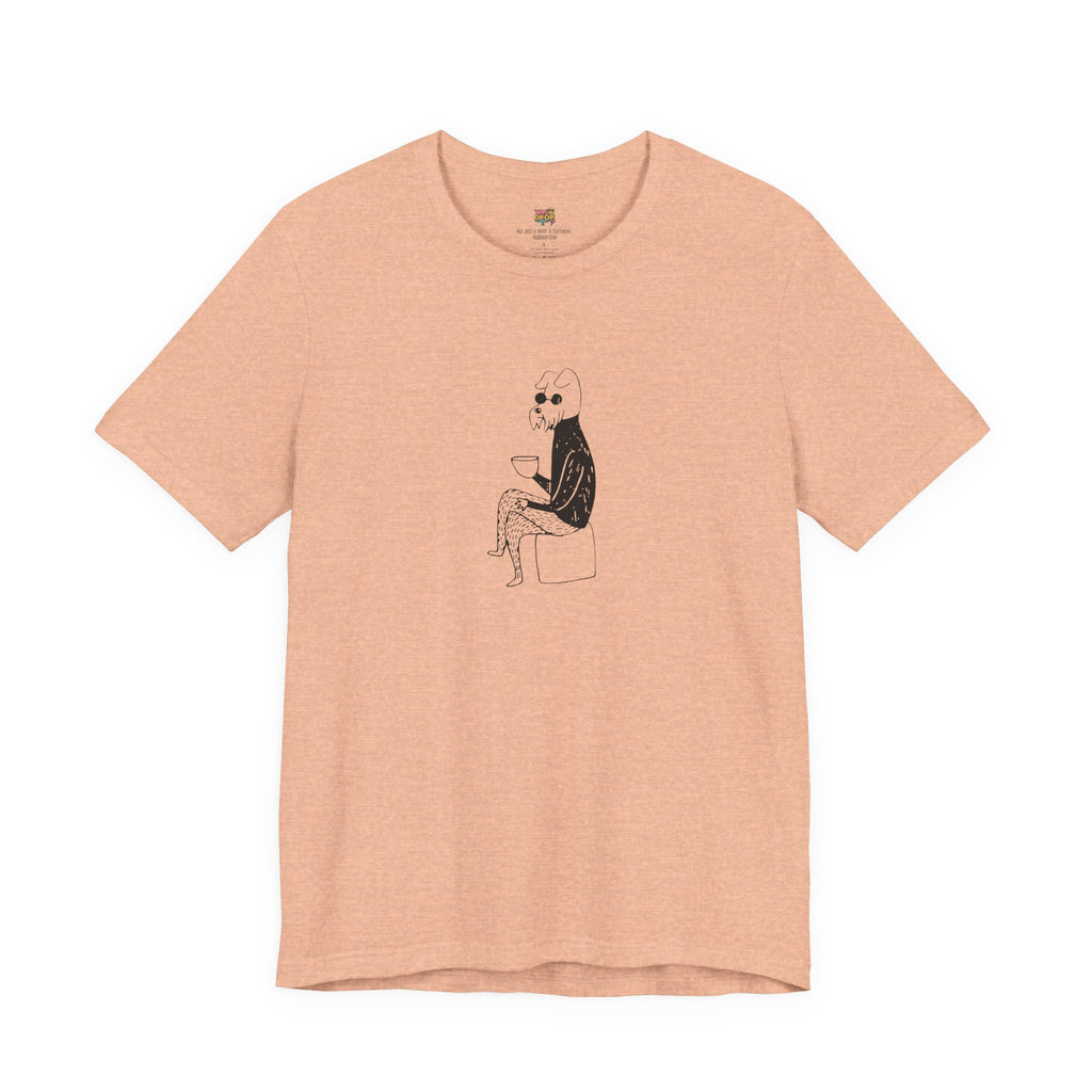 "Unbothered" Minimalist Hipster Dog Graphic Tee – Lofi Aesthetic Streetwear