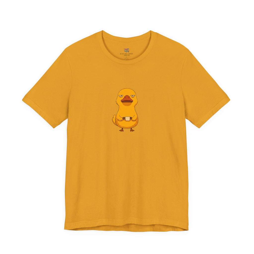 Unamused Coffee Duck Graphic Tee – Ironic Minimalist Streetwear