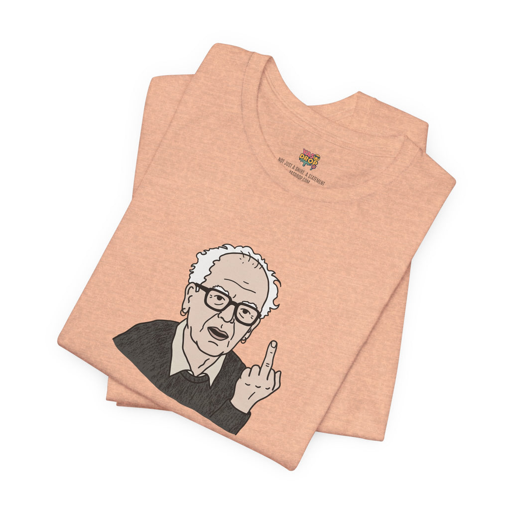 Grumpy Old Man Middle Finger Graphic Tee – Ironic Minimalist Aesthetic Streetwear T-Shirt
