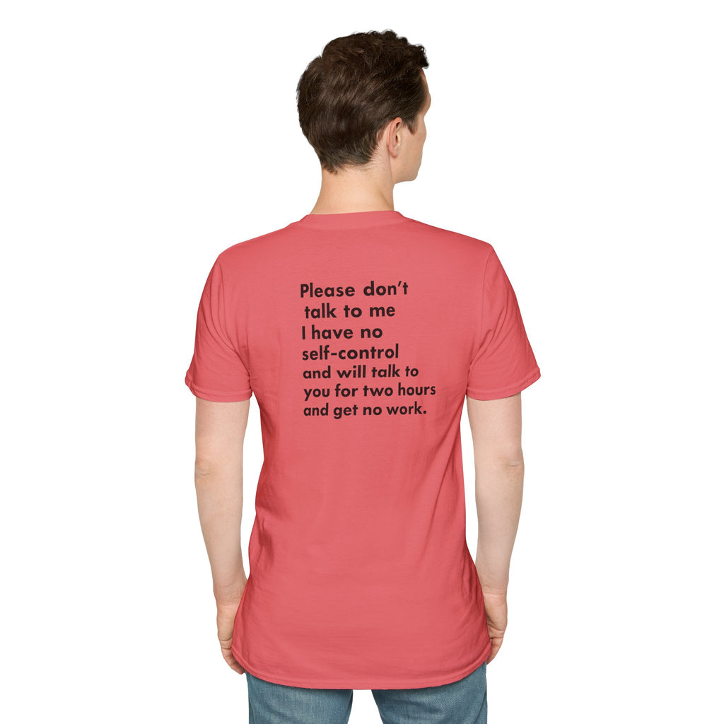 Please Don’t Talk to Me T-Shirt – Premium Double-Sided Print Edition