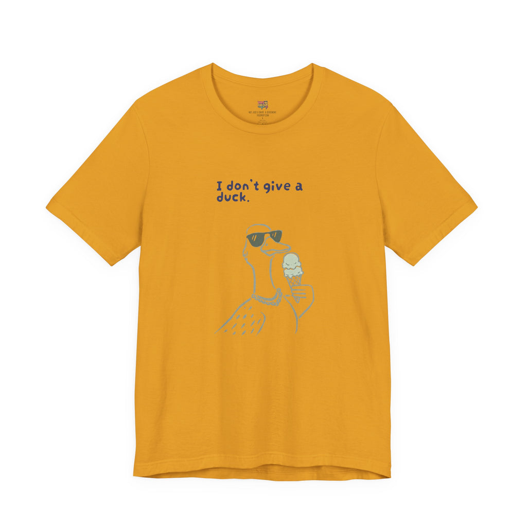 I Don't Give A Duck Graphic Tee – Ironic Minimalist Streetwear T-Shirt