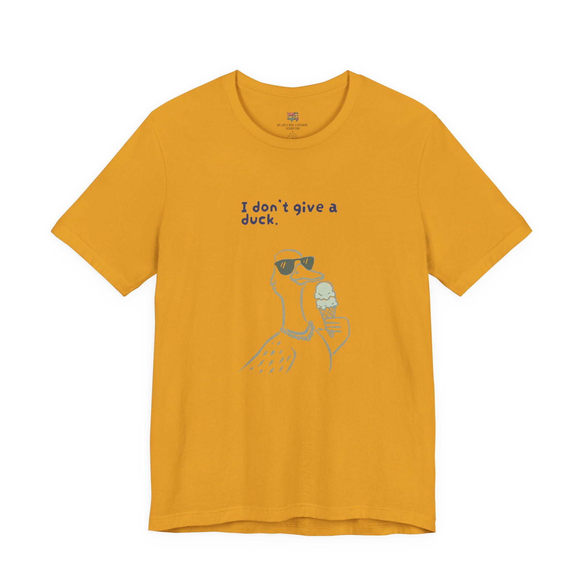 I Don't Give A Duck Graphic Tee – Ironic Minimalist Streetwear T-Shirt
