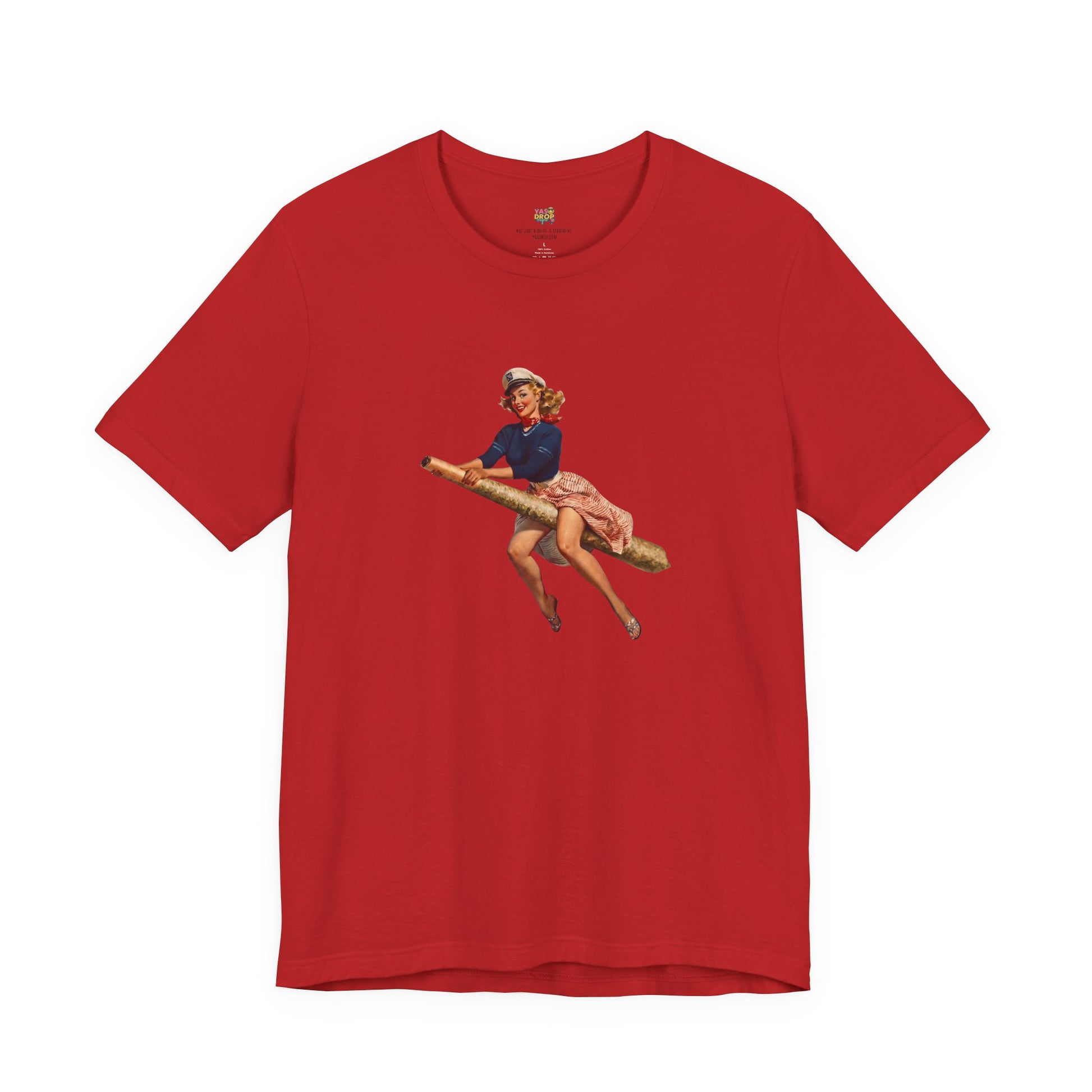 Retro Pin-Up Graphic Tee - Ironic Vintage Streetwear T-Shirt
