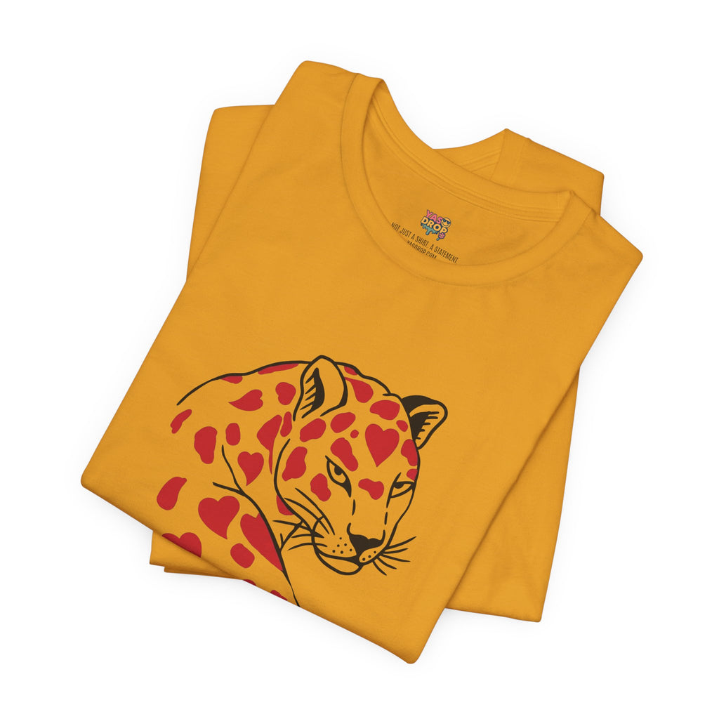Heart Spot Leopard Graphic Tee - Aesthetic Indie Streetwear T-Shirt