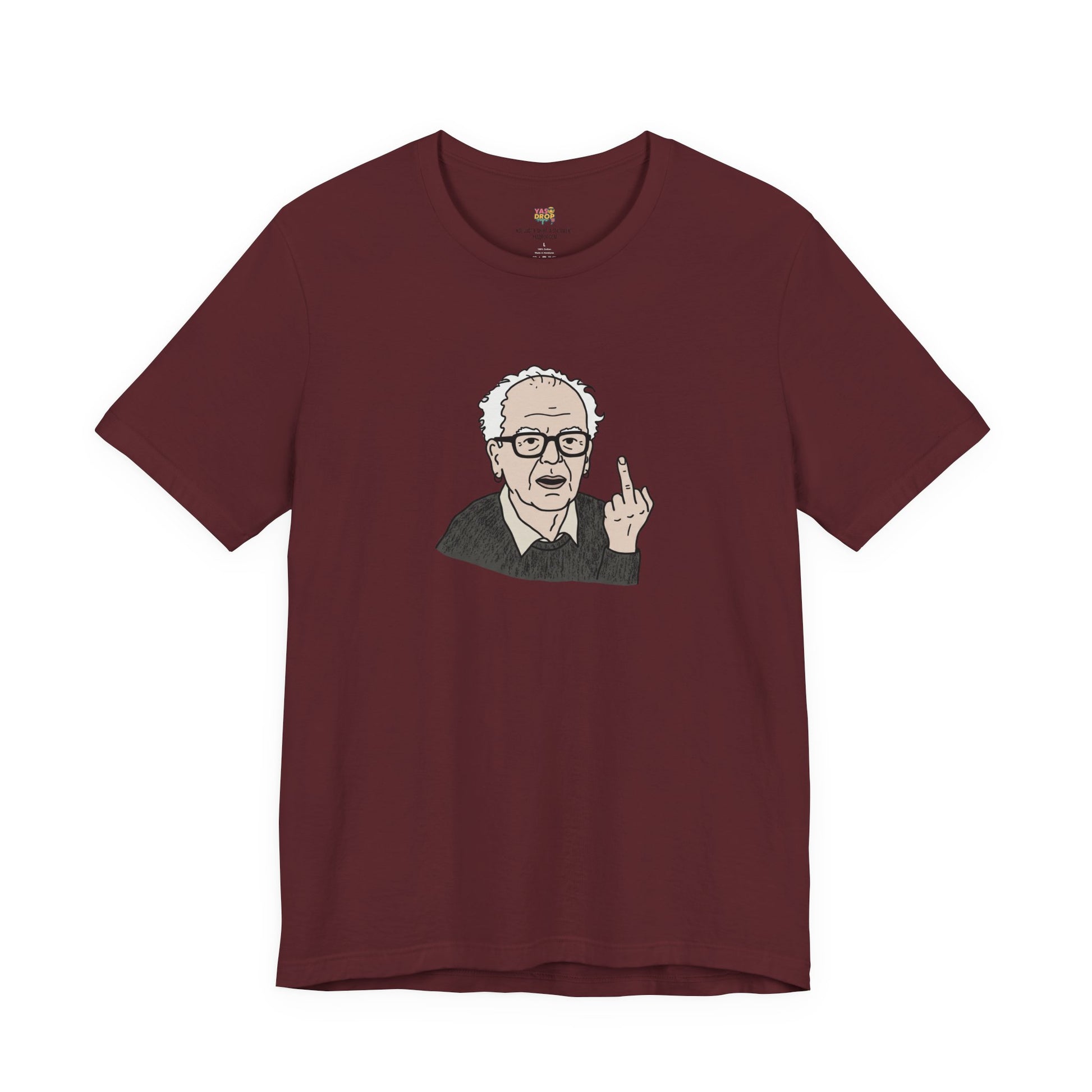 Grumpy Old Man Middle Finger Graphic Tee – Ironic Minimalist Aesthetic Streetwear T-Shirt