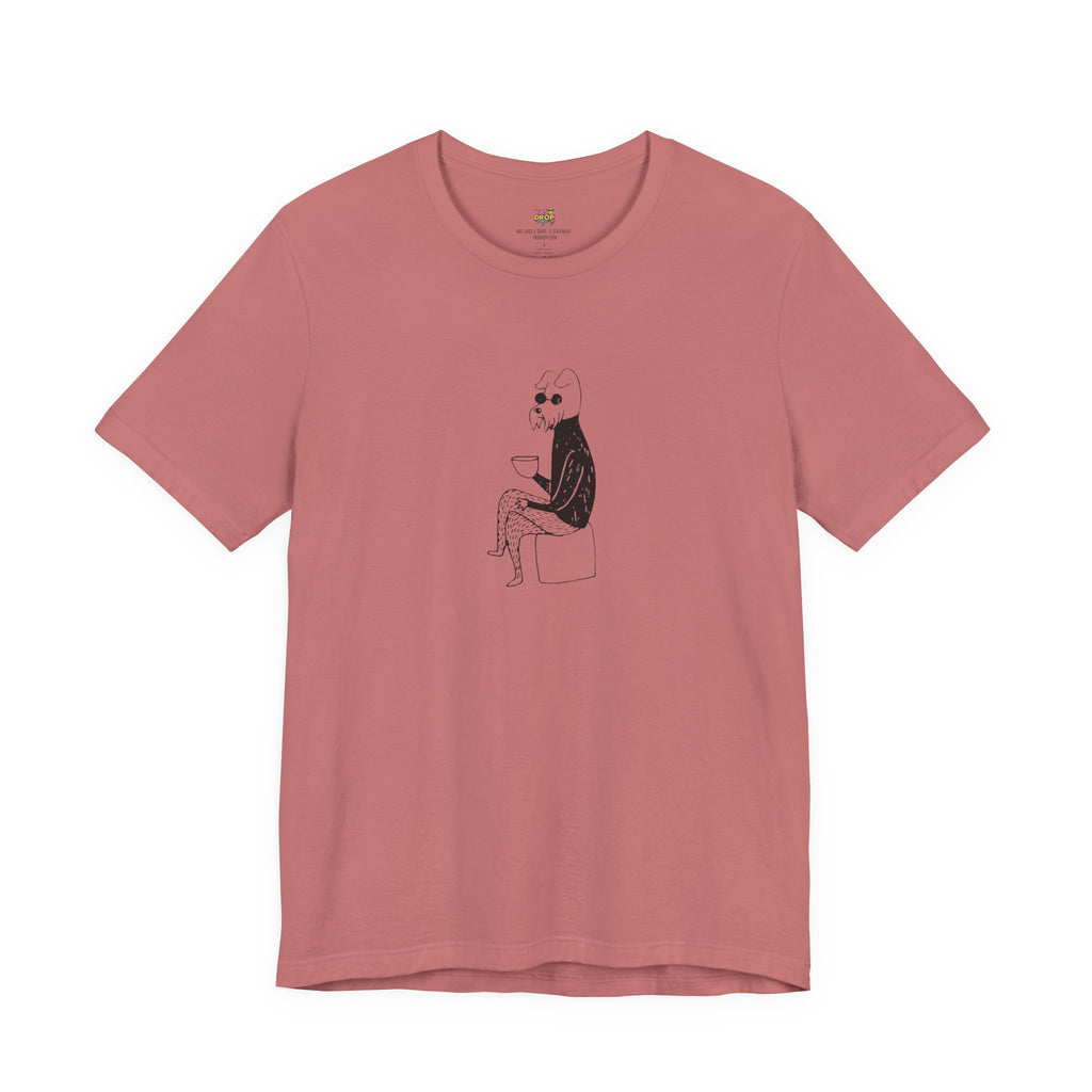 "Unbothered" Minimalist Hipster Dog Graphic Tee – Lofi Aesthetic Streetwear