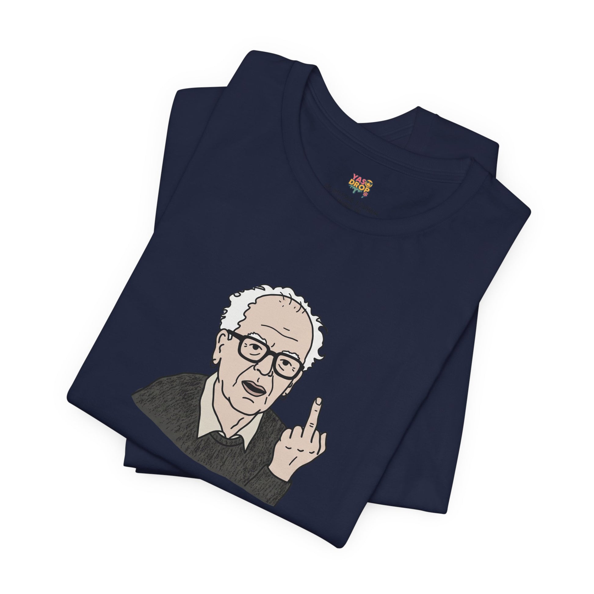 Grumpy Old Man Middle Finger Graphic Tee – Ironic Minimalist Aesthetic Streetwear T-Shirt