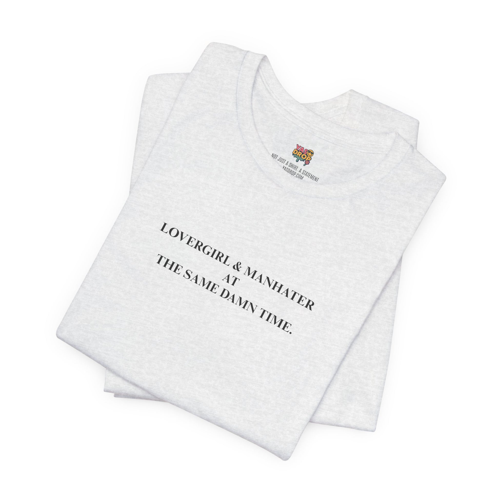 "Lovergirl & Manhater" Ironic Minimalist Graphic Tee
