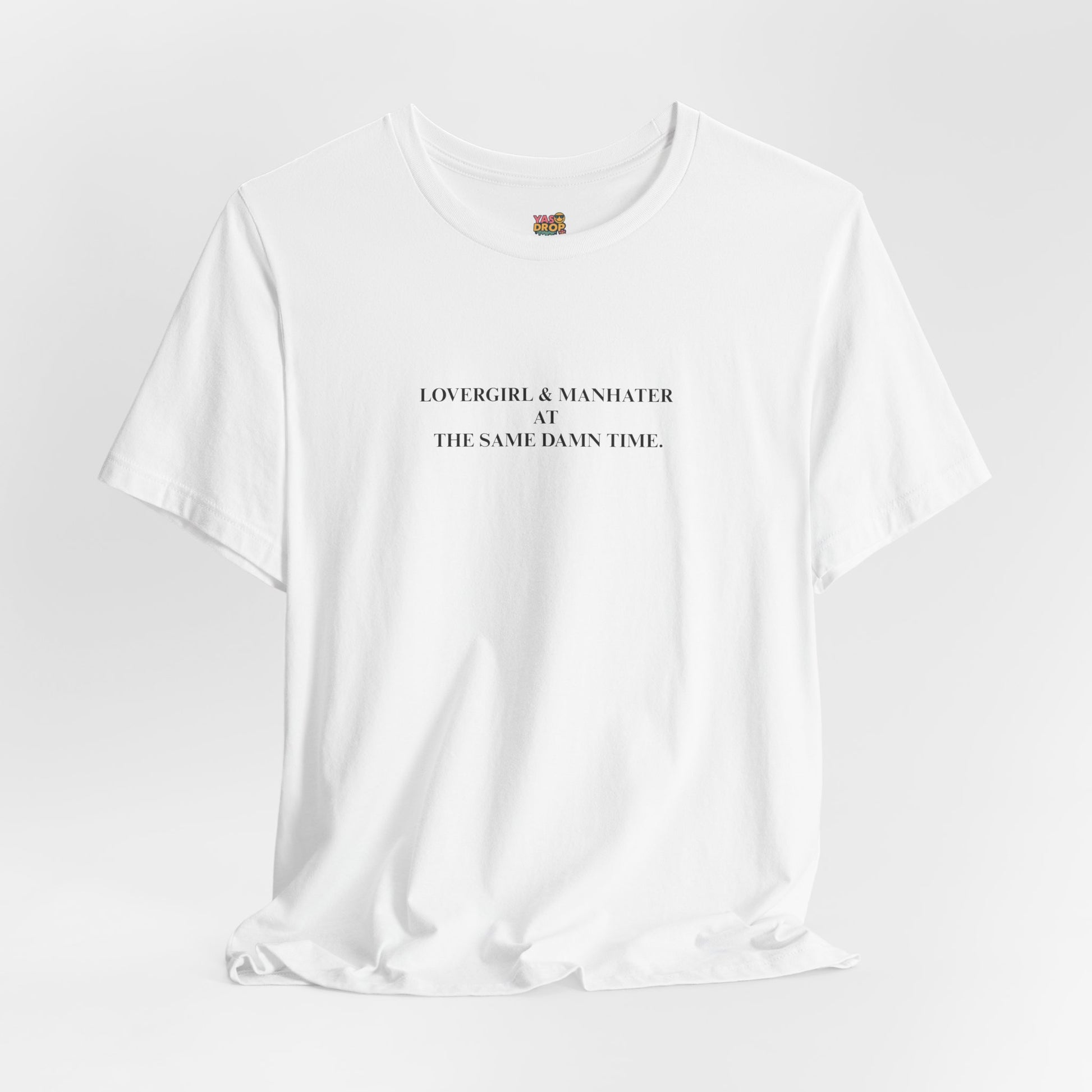 "Lovergirl & Manhater" Ironic Minimalist Graphic Tee
