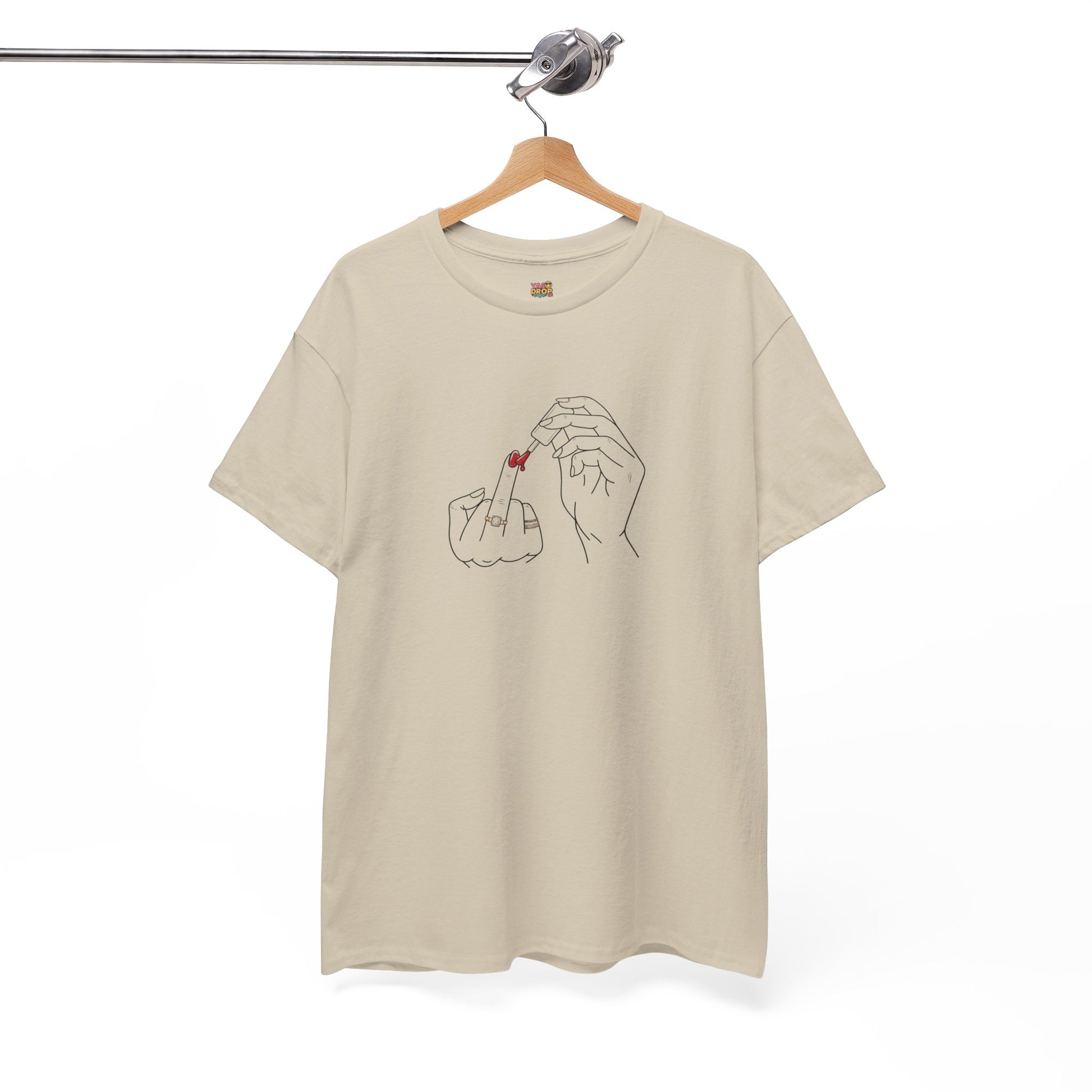 The ‘Don’t Care’ Mani Tee - Middle Finger Slay Queen Vibes