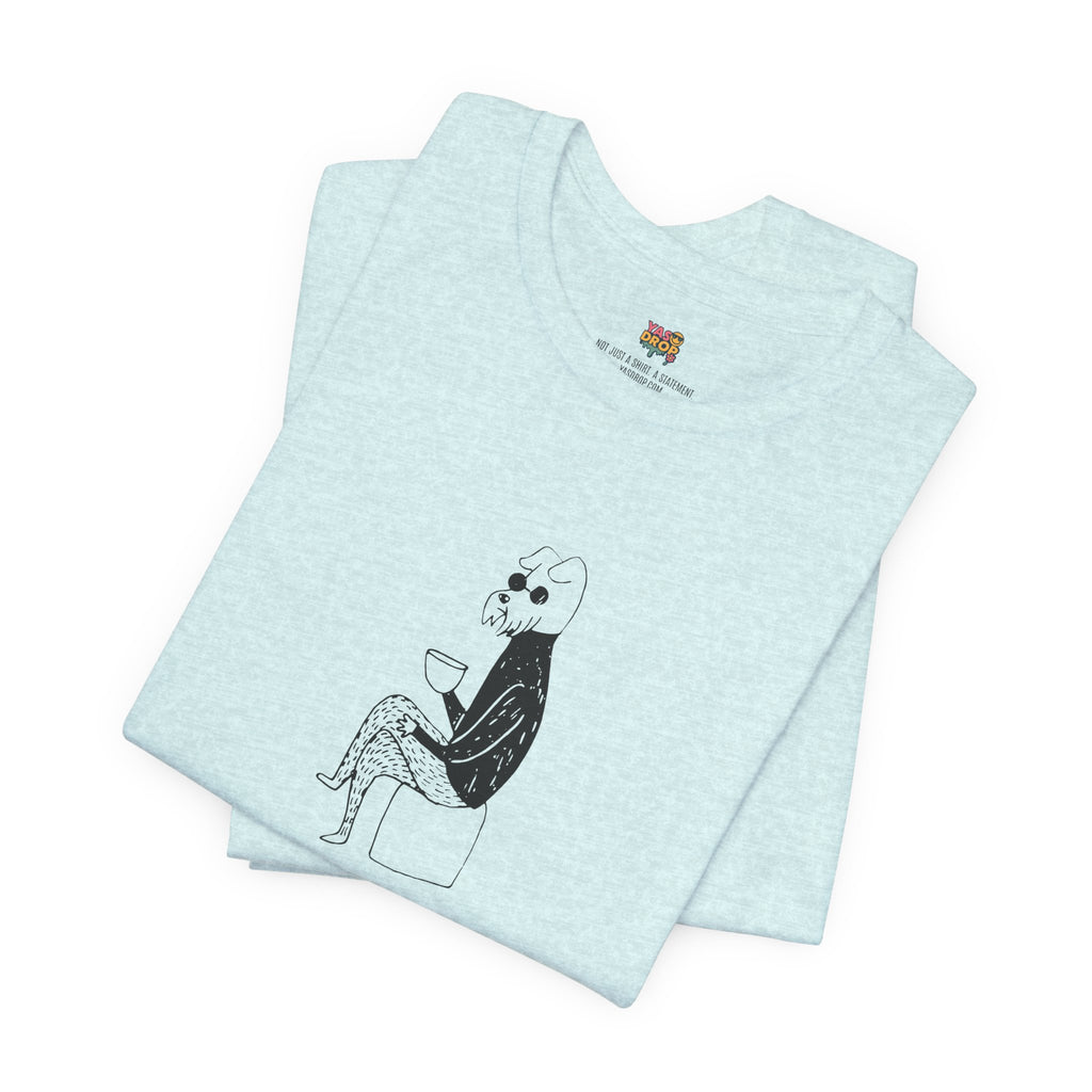 "Unbothered" Minimalist Hipster Dog Graphic Tee – Lofi Aesthetic Streetwear