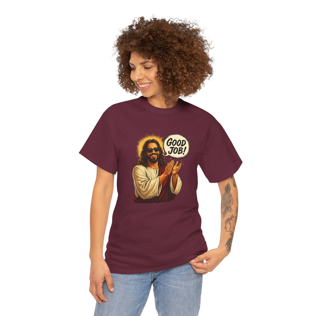 The "Good Job" Savior Graphic Tee – Ironic Streetwear / Retro Aesthetic Unisex Shirt