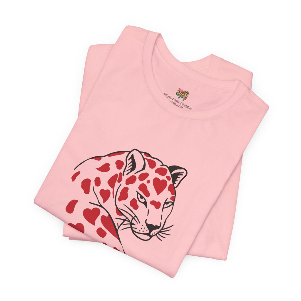 Heart Spot Leopard Graphic Tee - Aesthetic Indie Streetwear T-Shirt