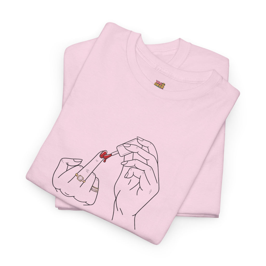 The ‘Don’t Care’ Mani Tee - Middle Finger Slay Queen Vibes