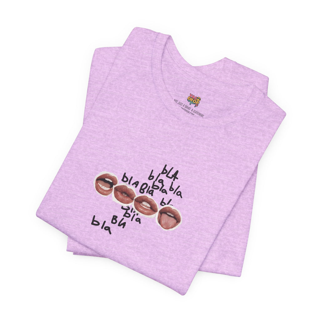 "Bla Bla Bla" Graphic Tee – Ironic Minimalism Streetwear T-Shirt