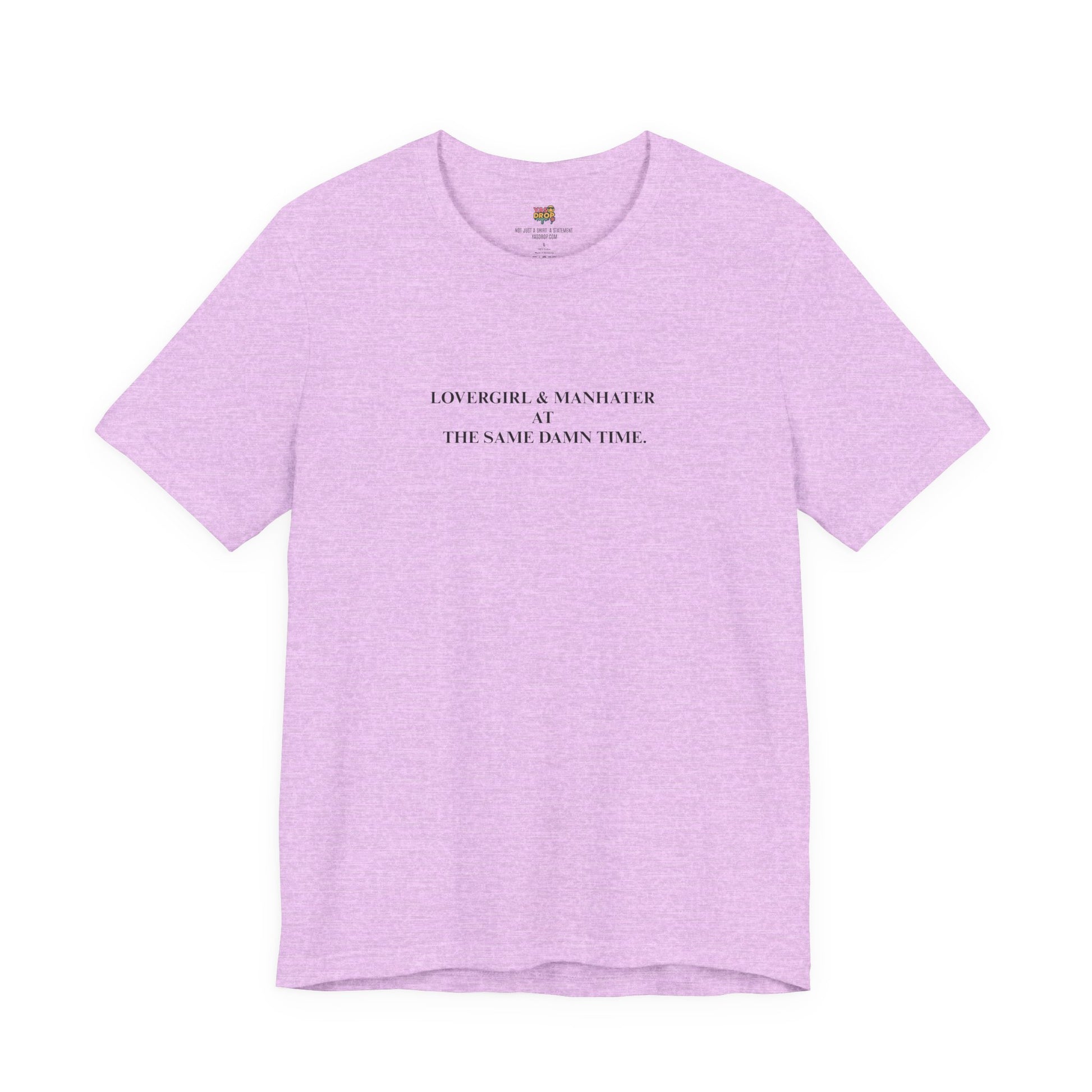 "Lovergirl & Manhater" Ironic Minimalist Graphic Tee