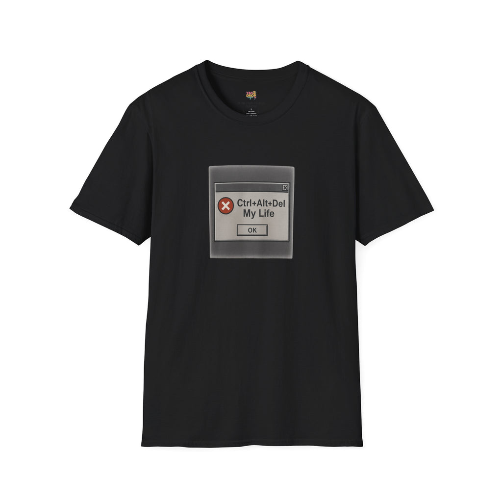 Ctrl+Alt+Del My Life T-Shirt – Retro Error Message Meme Tee