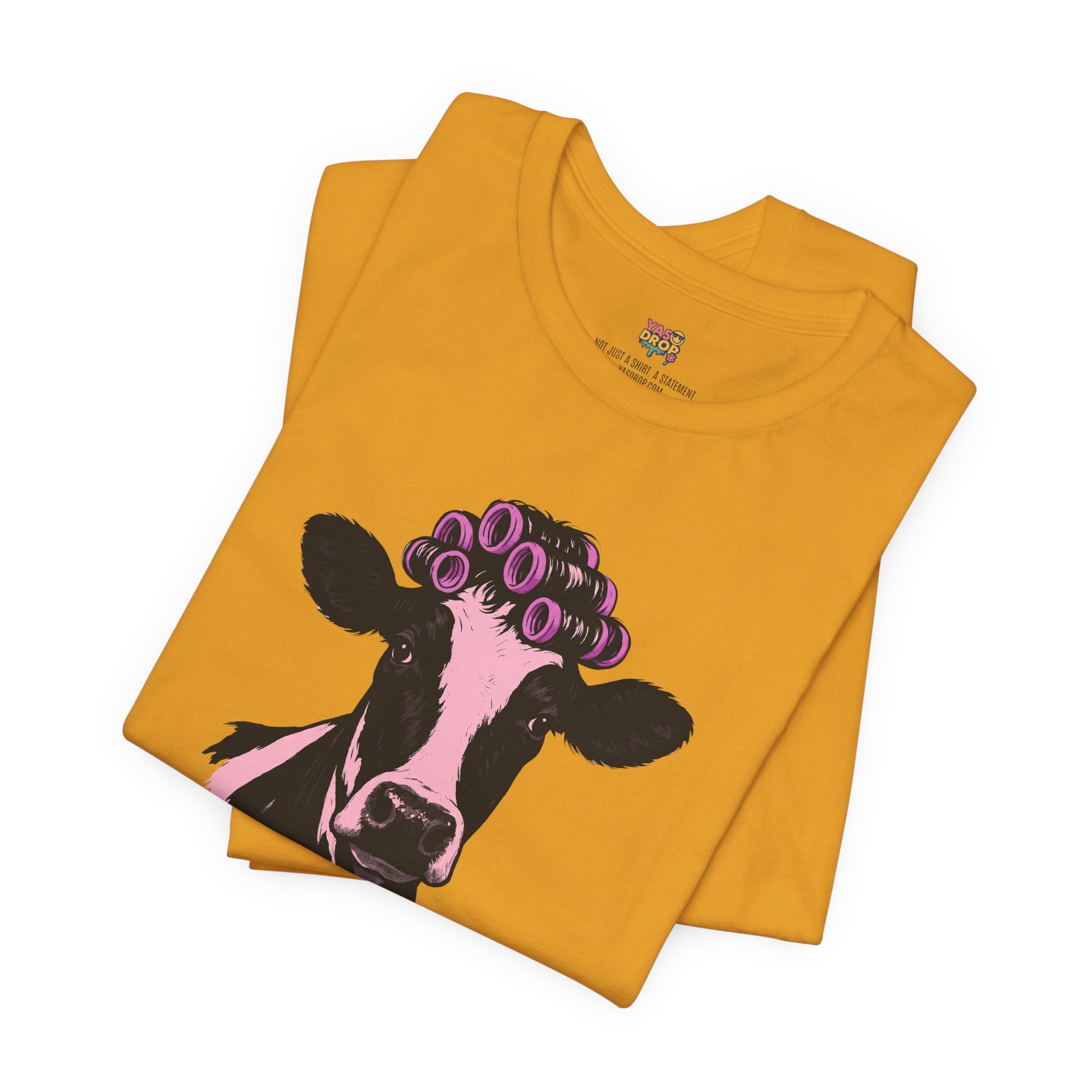 "In My Lane" Cow in Rollers Graphic Tee – Aesthetic Ironic Minimalist Streetwear