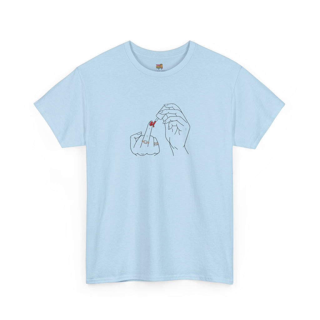 The ‘Don’t Care’ Mani Tee - Middle Finger Slay Queen Vibes