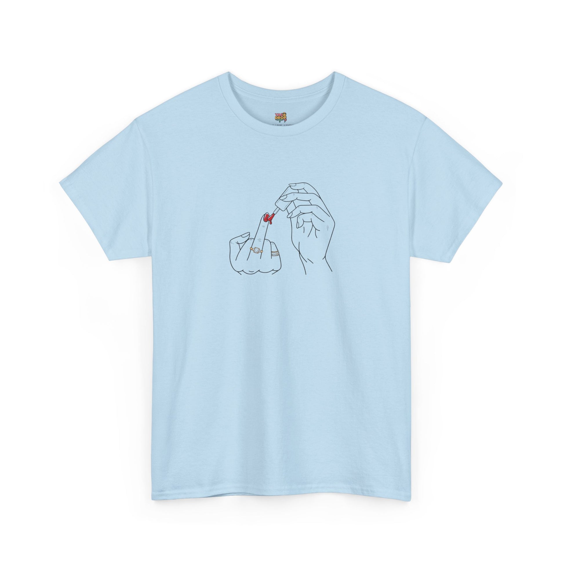 The ‘Don’t Care’ Mani Tee - Middle Finger Slay Queen Vibes