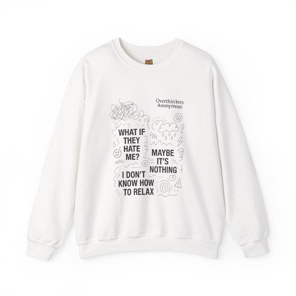 Overthinkers Anonymous Sweatshirt – Relatable Mental Health Streetwear