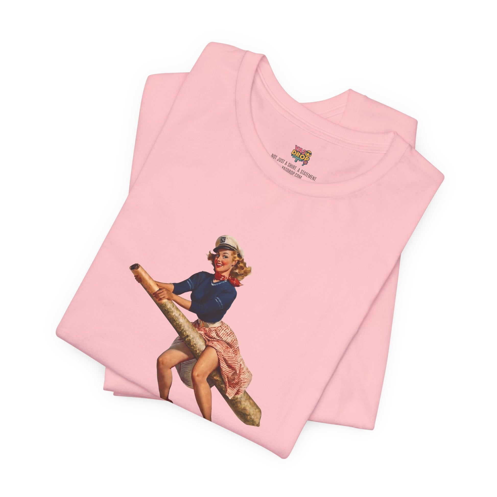 Retro Pin-Up Graphic Tee - Ironic Vintage Streetwear T-Shirt