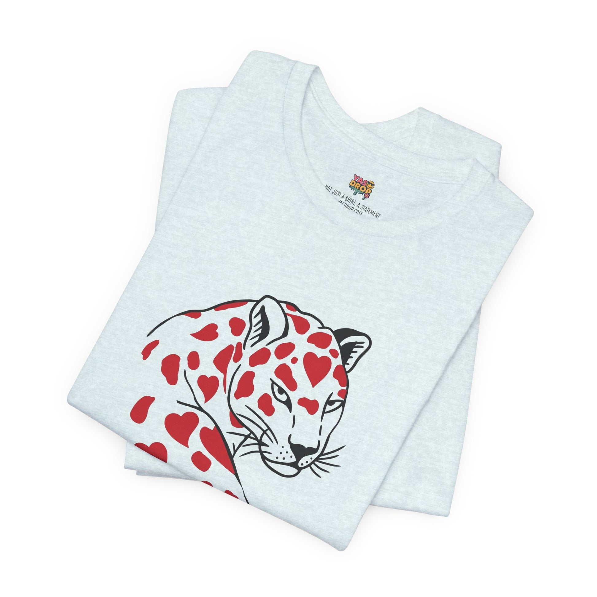 Heart Spot Leopard Graphic Tee - Aesthetic Indie Streetwear T-Shirt