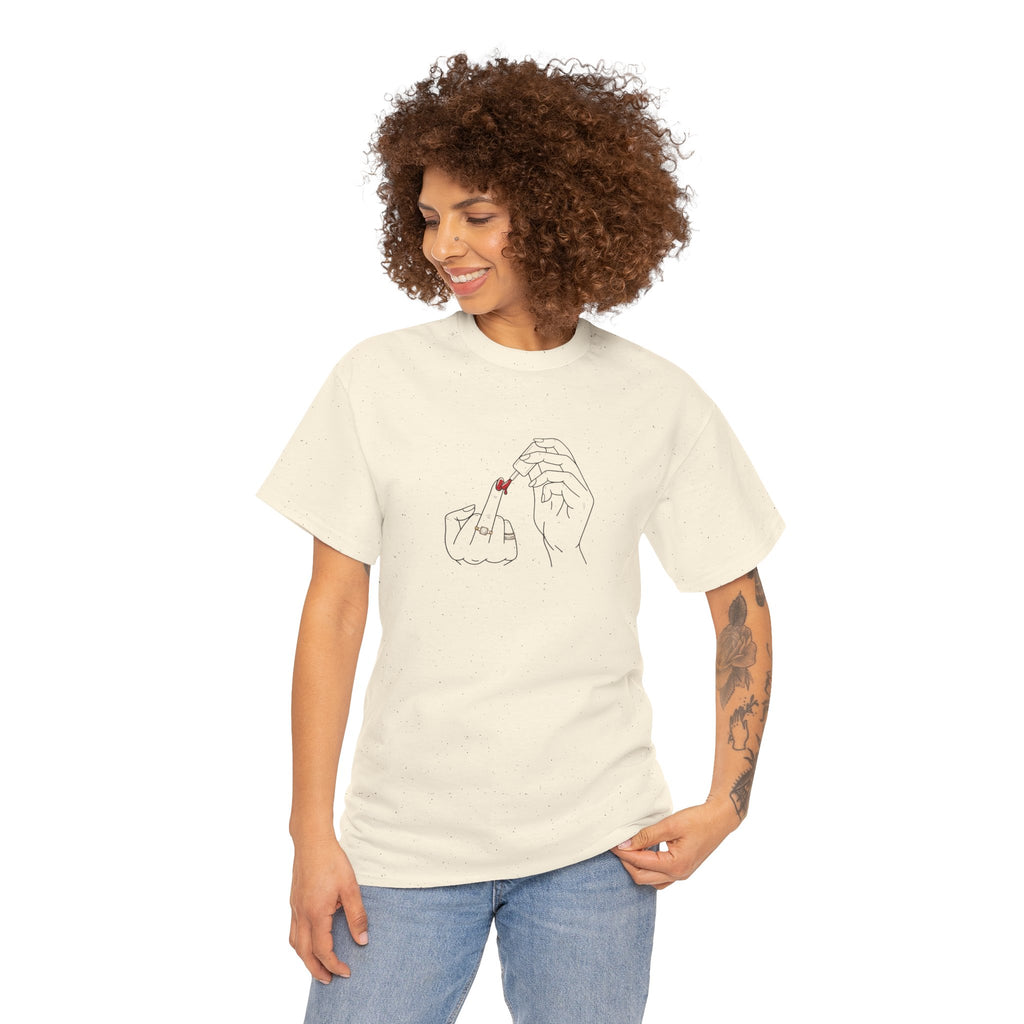 The ‘Don’t Care’ Mani Tee - Middle Finger Slay Queen Vibes