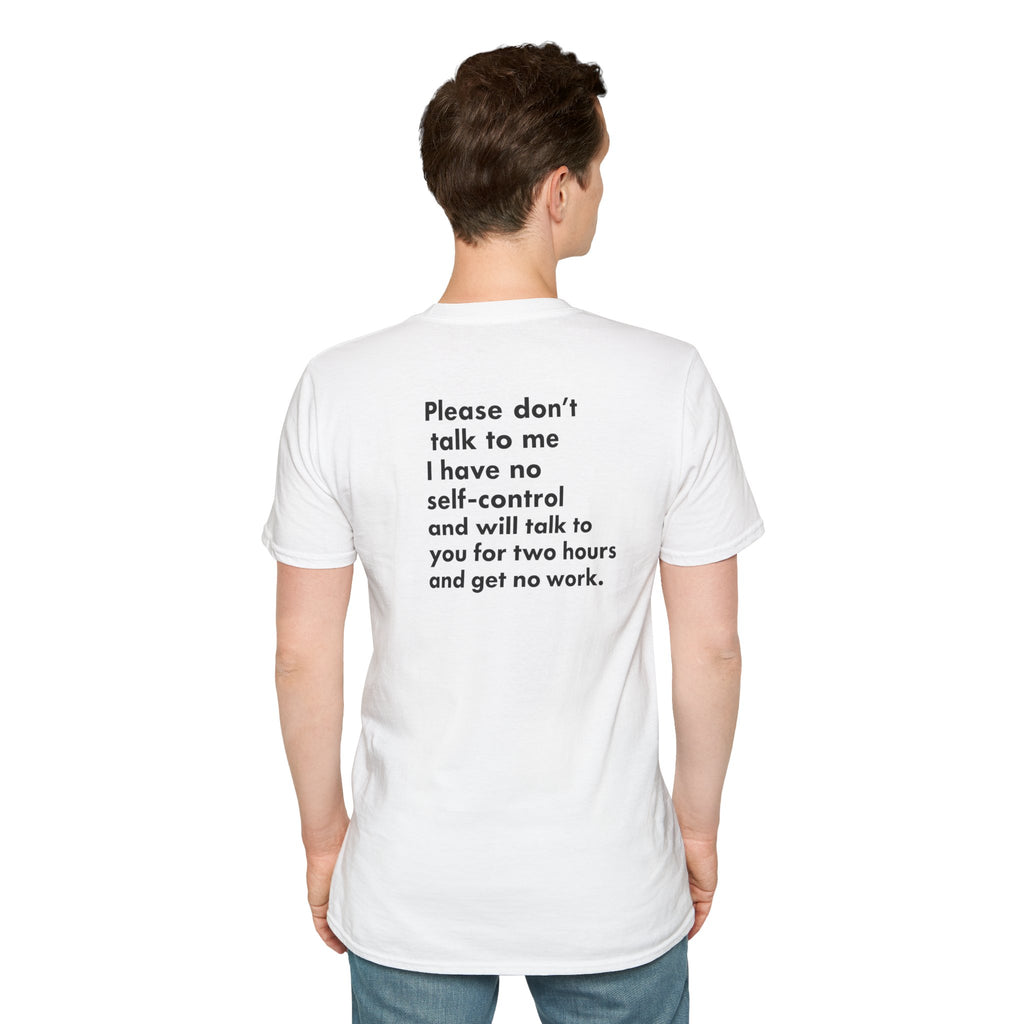 Please Don’t Talk to Me T-Shirt – Premium Double-Sided Print Edition