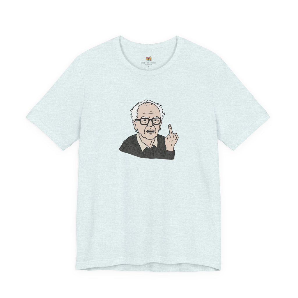 Grumpy Old Man Middle Finger Graphic Tee – Ironic Minimalist Aesthetic Streetwear T-Shirt